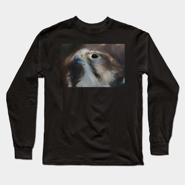 Saker Falcon Long Sleeve T-Shirt by SHWILDLIFE